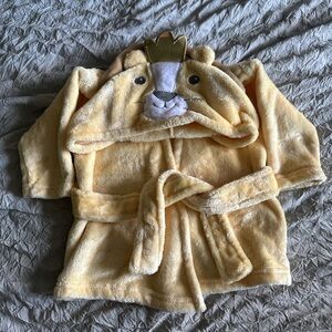 Hudson Baby Yellow Lion Hooded Bathrobe
